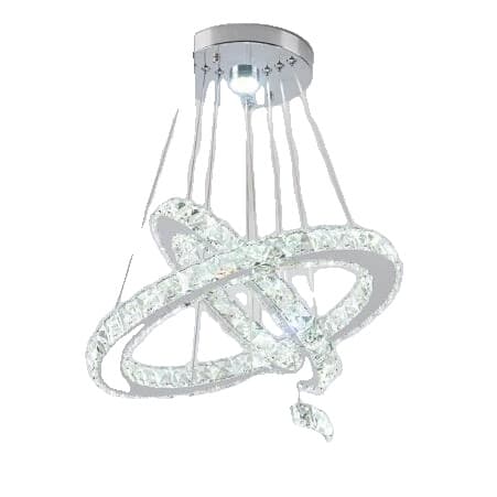 Kronelys, LED-belysning, Elegant Design, 3rings D40xD30xD20cm-b, Kold Hvid