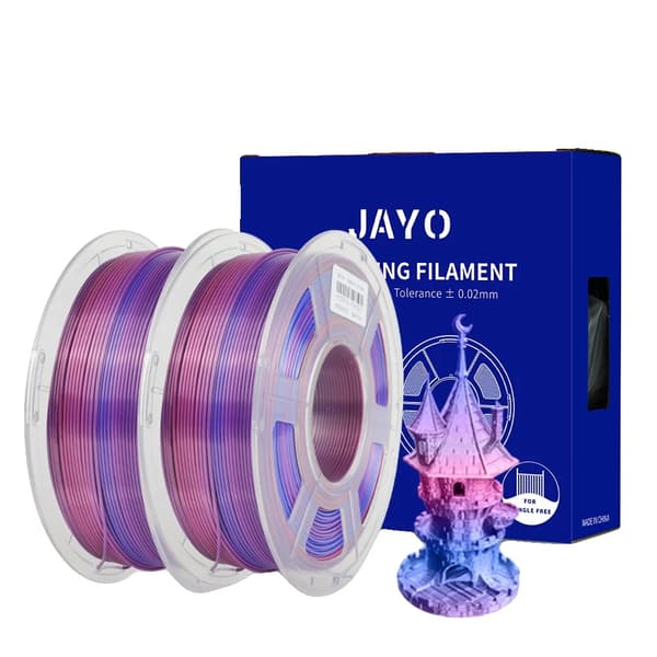 3D Filament, Dobbelt Farve, Høj Styrke, SILK Regnbue 02