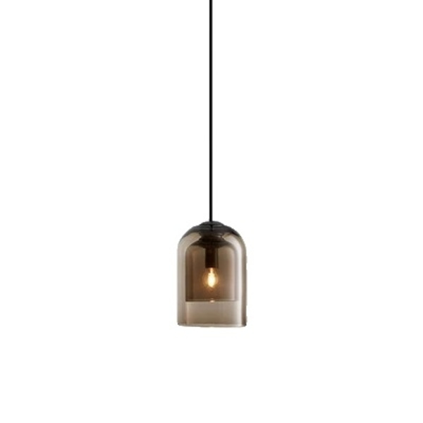 Nordisk Hængelampe, Justerbar Snor, Moderne Glassten Finish, Rav, varmt lys Amber