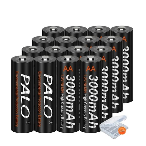 Uppladdningsbart Batteri, 3000mAh Kapacitet, Smart Laddning, 16 AA-batteri