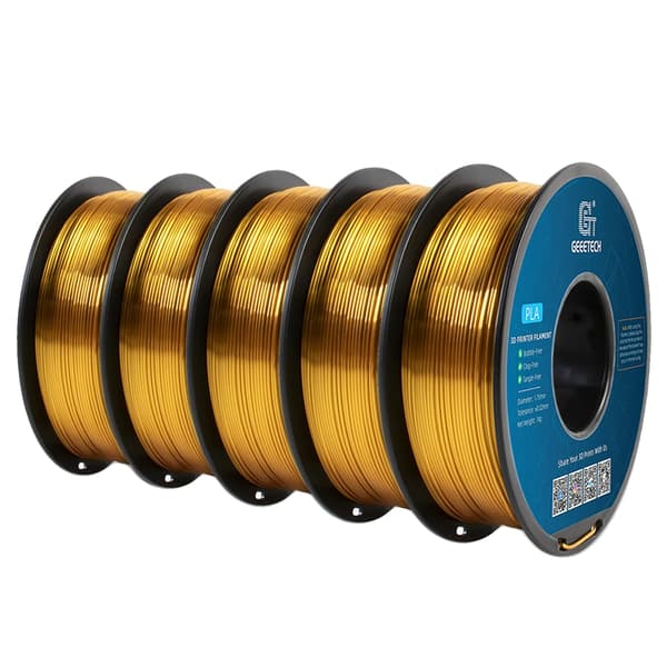 3D Filament, Silk PLA, Miljøvenligt Materiale, Gylden