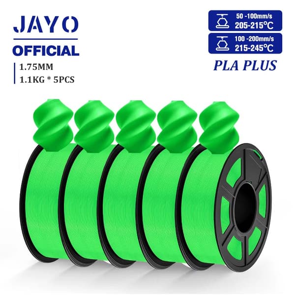 PLA Plus 3D Filament, 1,75 mm Diameter, 1,1 kg Vægt, PLA plus Grøn