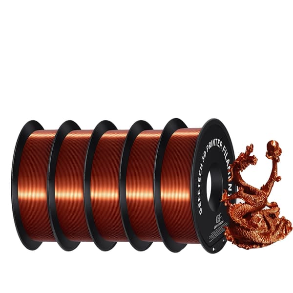 3D Filament, Silke PLA, Miljövänligt Material, Kopparfärg