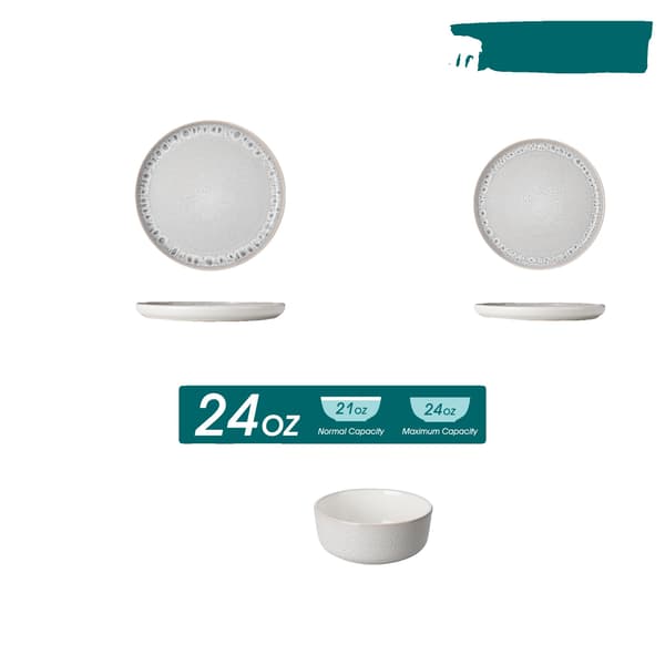 Servisesæt, 18 dele, unik glasurdesign, 18 Styk