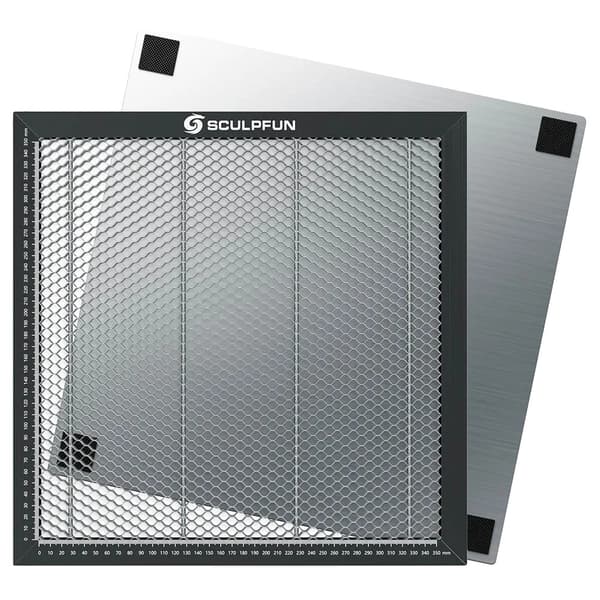 Honungskaka Laserskärbord, Högstyrkestål, 400mm x 400mm, Kakformad panel, EU