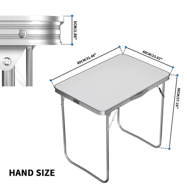 Foldbart Bord, Bærbart Design, Holdbart Materiale, 80CM 2.6FT Foldbar