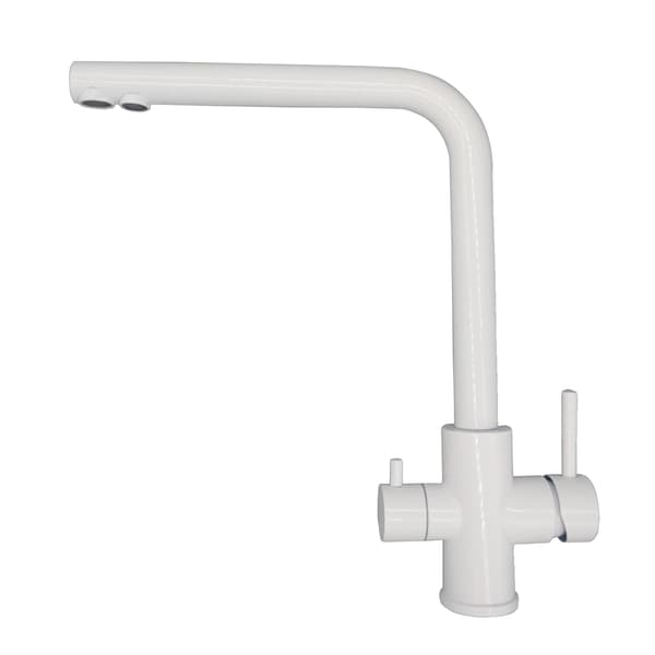 Køkkenarmatur, Rustfrit Stål, Dobbelt Håndtag, Moderne Design, ssd wh, G1/2