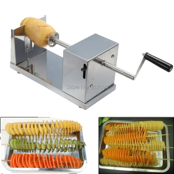 Spiral Potatisskärare, Rostfritt Stål, Manuell Drift