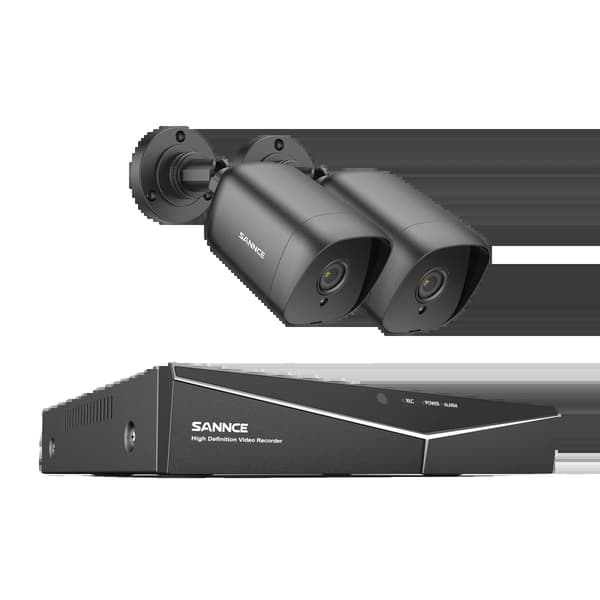 CCTV-system, 1080P opløsning, nattevisionssupport, 2Pcs Kamera, Ingen