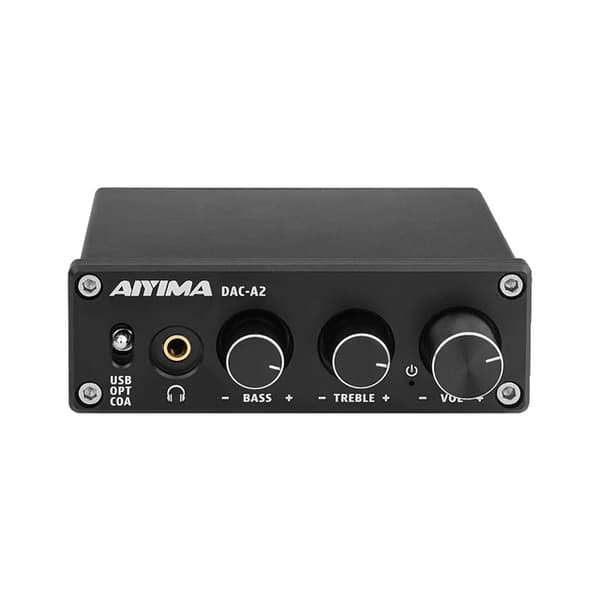 Audio DAC, Mini Stereo, Hovedtelefonforstærker, Sort