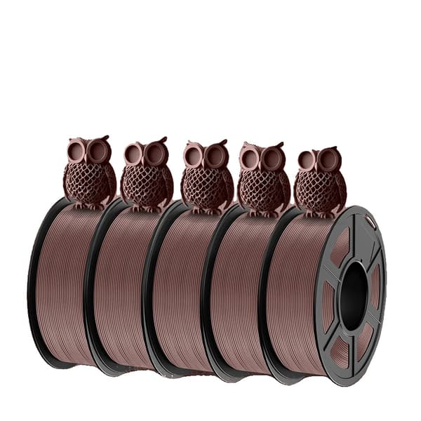 Wood PLA filament, 1,75 mm diameter, 15% ægte træfiber, Kirsebærtræ 5 Ruller