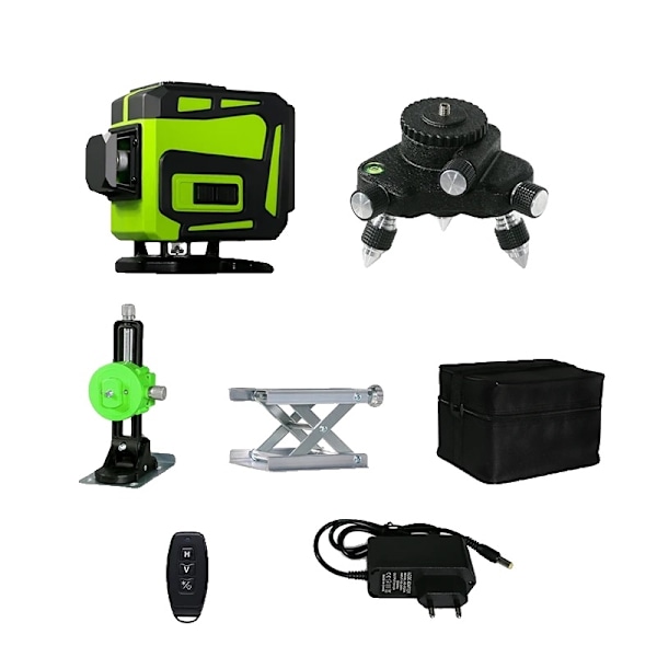3D Självnivellerande Grön Stråle Laser, 20m Arbetsradie, Fjärrkontroll,IE12C-BL12IE12C-BL12 IE12C-BL12 IE12C-BL12