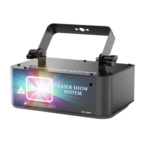 3D-animation Laserprojektor, RGB-mönster, DMX-kontroll, EU-kontakt