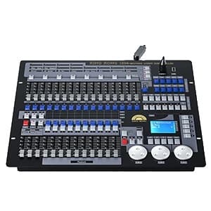 DMX-controller, 1024 kontrolkanaler, indbygget grafikgenerator, DMX-konsol, EU-stik
