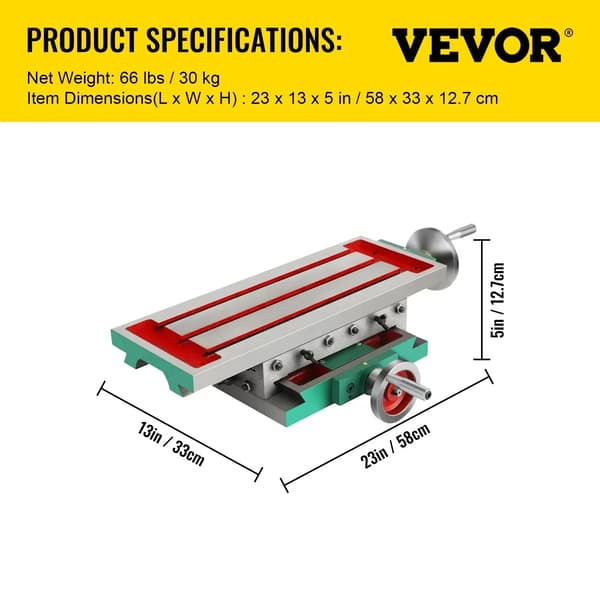 Multifunktionel Fræsemaskine, Dobbeltaksejustering, Robust Konstruktion, 450 x 170 mm