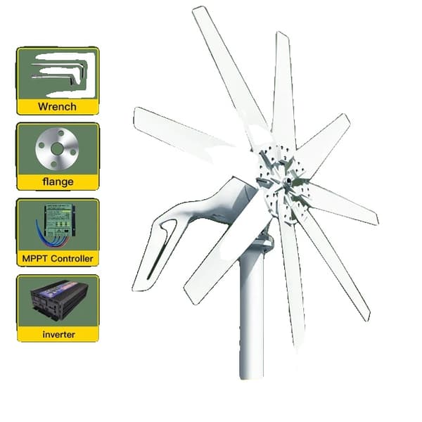 Vindmøllegenerator, MPPT-controller, lav støjdrift, 24V-b, Off Grid System-a, 1000W-e
