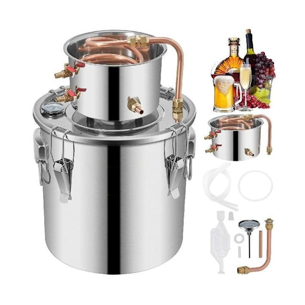 Destillator - 21 liter - Rostfritt stål - Komplett uppsättning  - Vattendestillator - Destillationsapparat