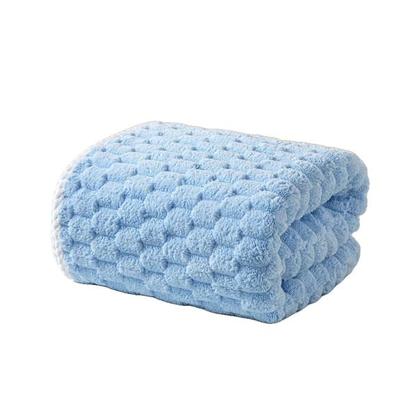 Badelagen, Hurtig Tørring, Blødt Fleece Materiale, Blå70x140cm