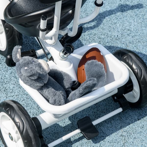 Barncykel, 3 hjul, plastmaterial, rekommenderad för 3-6 år., VIT