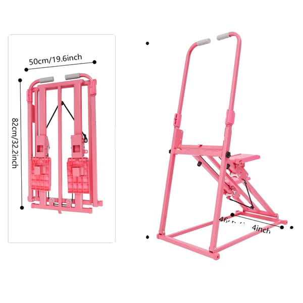 Trappe Stepper, Justerbar Hældning, Kompakt Design, Pink