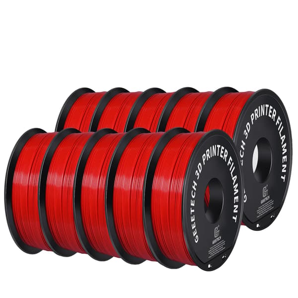 3D Filament, 1,75 mm Diameter, Glat Finish, Rød