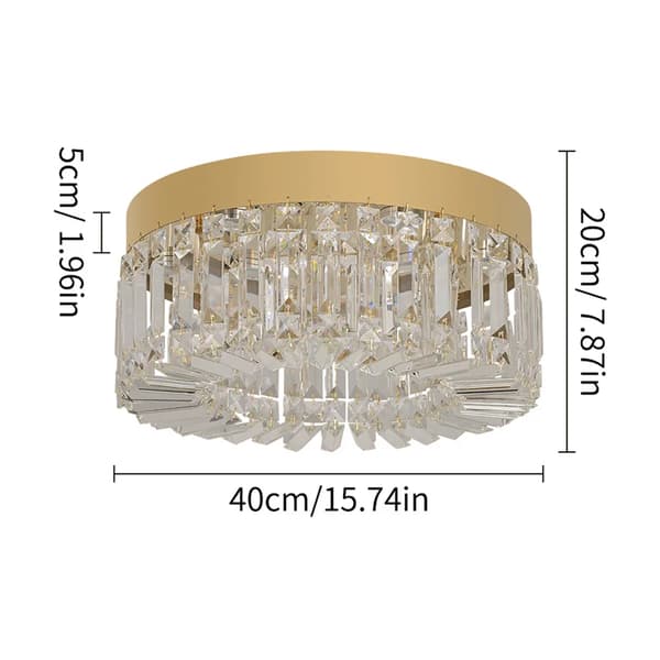 Loftlampe, LED-pærer, Moderne Design, Dia40cm guld, ændrebar