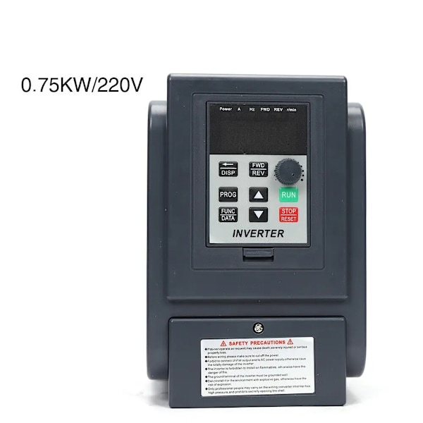 Universal VFD Hastighedsregulator, 0,75kW, Enkeltfase 220V,Sort Black black