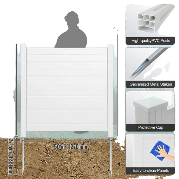Utomhus Integritetsskärm, Vindresistent Design, Hållbart Material, 50x50in 2sidor