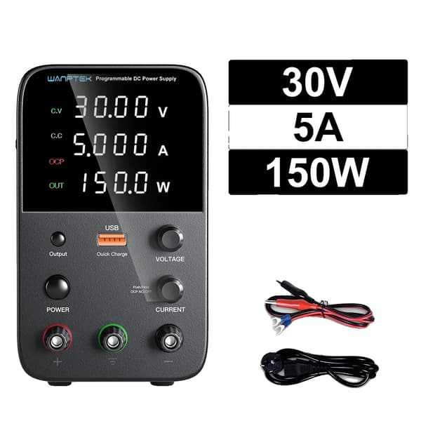 DC Strømforsyning, Justerbar Spænding, Encoder Kontrol, WPS305H