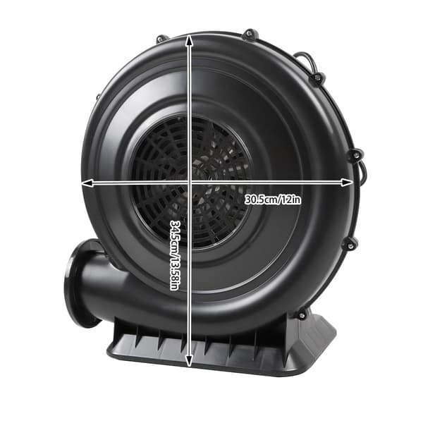 Radialvifte, 370W effekt, højtryk, kompakt design, sort