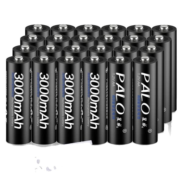 Uppladdningsbara Batterier, 3000mAh Kapacitet, Ni-MH Typ, 24st AA