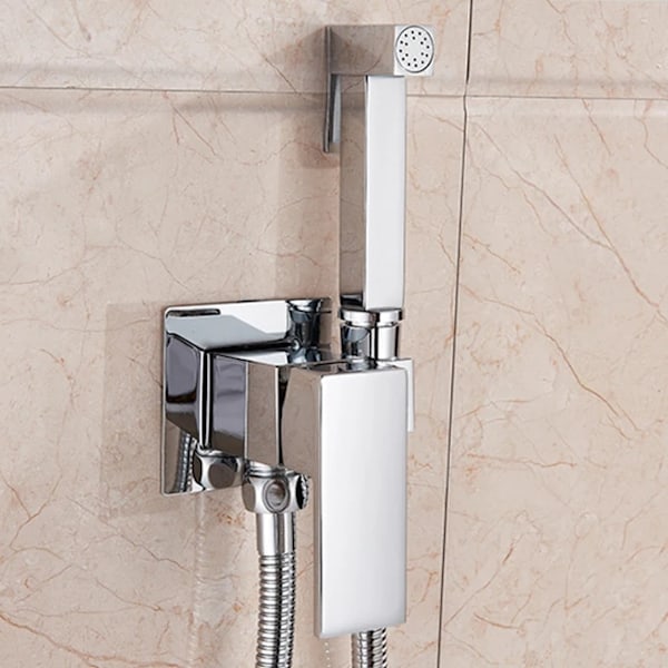 Bidet-hana, hygieeninen puhdistus, kannettava suihku., Chrome-se Chrome Mixer