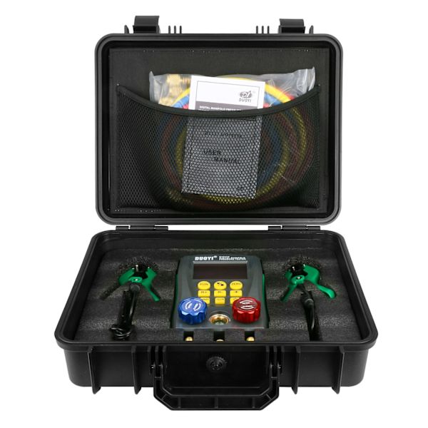 Kølemiddel Manifold Gauge, Digital Meter, HVAC Tester