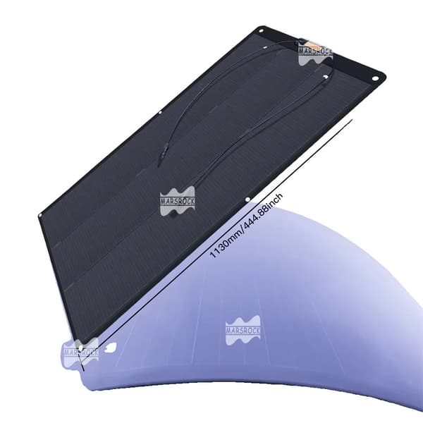Solpanel, Semi-Fleksibel Design, Effektiv Energi Generering, 100W solpaneler