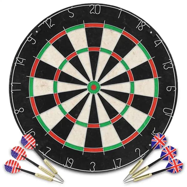 Dartskive, Sisalfibre, Standardstørrelse, sort