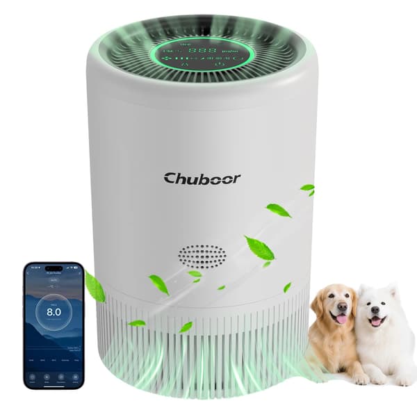 Luftrenare, H13 HEPA-filter, Smart Tuya-kontroll, Wifi