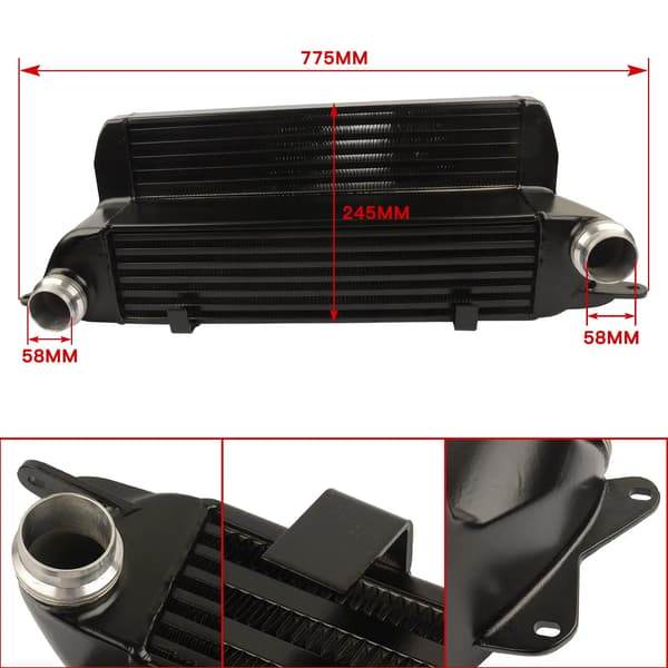 Intercooler, yhteensopiva luksussedan E60 E61 E63 E64, alentaa imuilman lämpötilaa, moottorilohko, jäähdytysjärjestelmä, CCC-sertifioitu