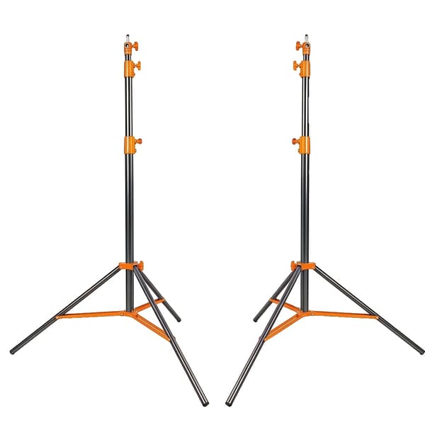 Tripod Lys Stativ, Justerbar Højde, Letvægts og Bærbar, 2stk Orange