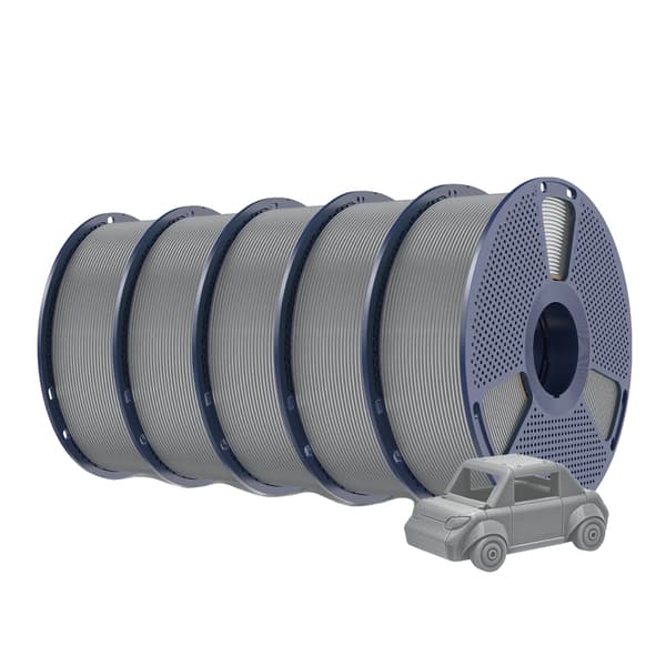 3D-printer filament, PETG-material, 1,75 mm diameter, 5KG Grå