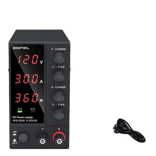DC-strömförsörjning, justerbar spänning, högprecisionsdisplay, NPS1203W 3 siffror