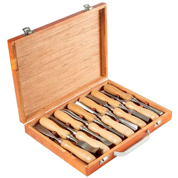Trædrejningsværktøjer, Højhastighedsstålblade, Behageligt Greb, 12 PCS