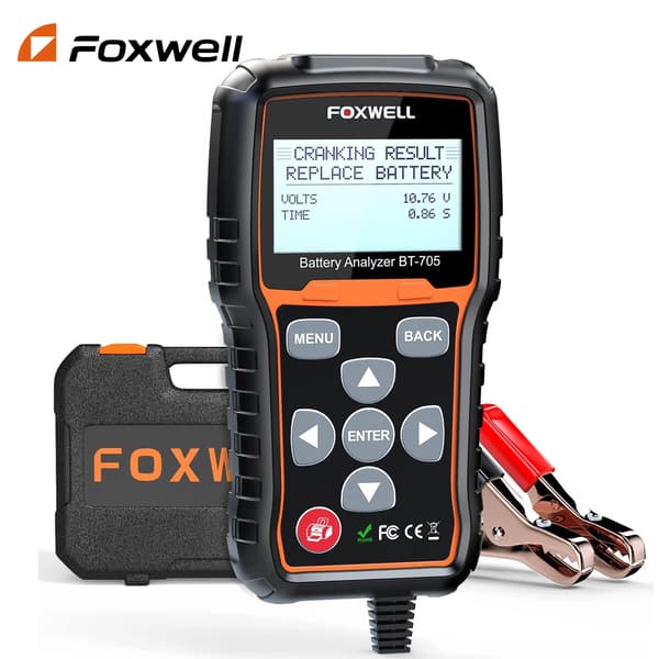 Batterianalysator, testar 12V och 24V system, snabb resultatvisning, FOXWELL BT705