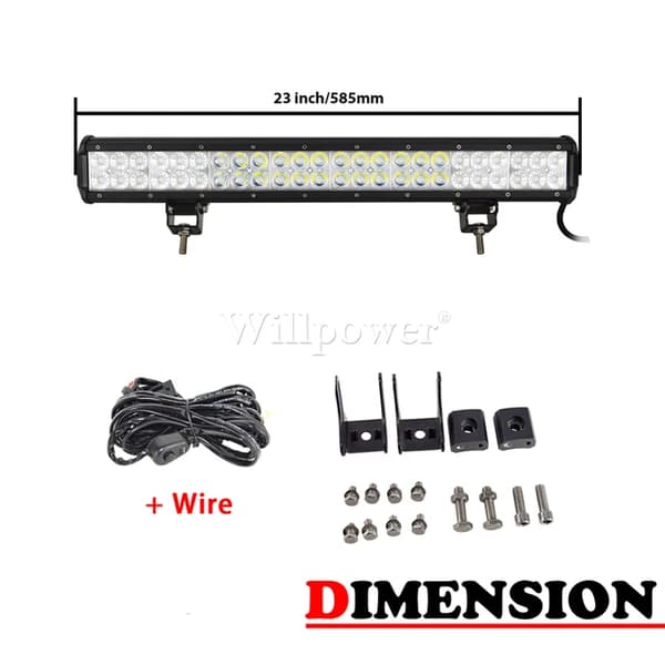 LED-ljusramp, kombinationsstråle, väderbeständig, 23tum Combo n Wire