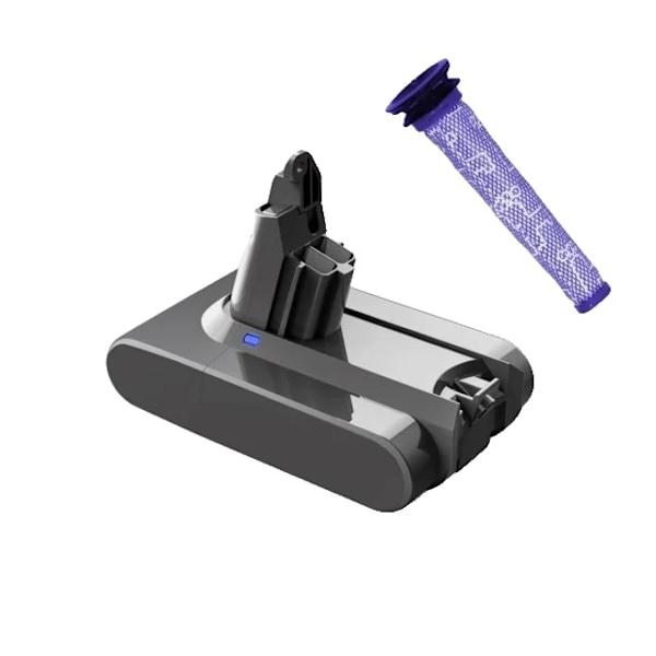 Dyson Udskiftningsbatteri, 216V, 6000mAh, 1 batteripilter 1 battery filter 1 battery filter