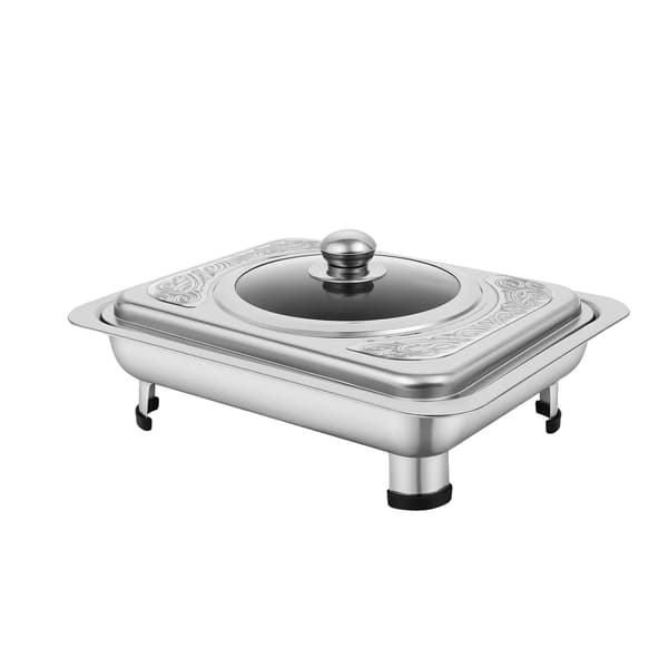 Bufféfat, Rostfritt Stål, Elegant Design, Silver