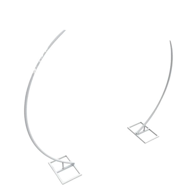 Bröllopsbåge, Metallram, Elegant Design, VIT-a, L (89.8x84.3 tum)