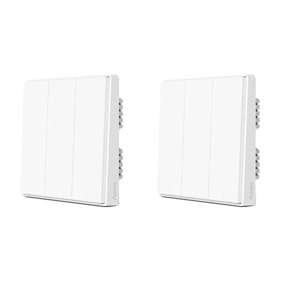 Smart Switch, Zigbee-teknik, Fjärrkontroll, D1Med Neutral 3 X2
