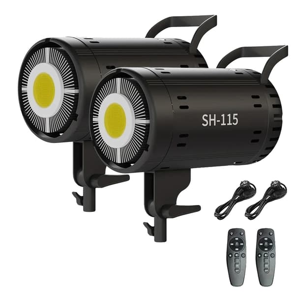 Fotografi Ljus Kit, Justerbart Stativ, Dubbel Strömkälla, 2PCS NY 115W