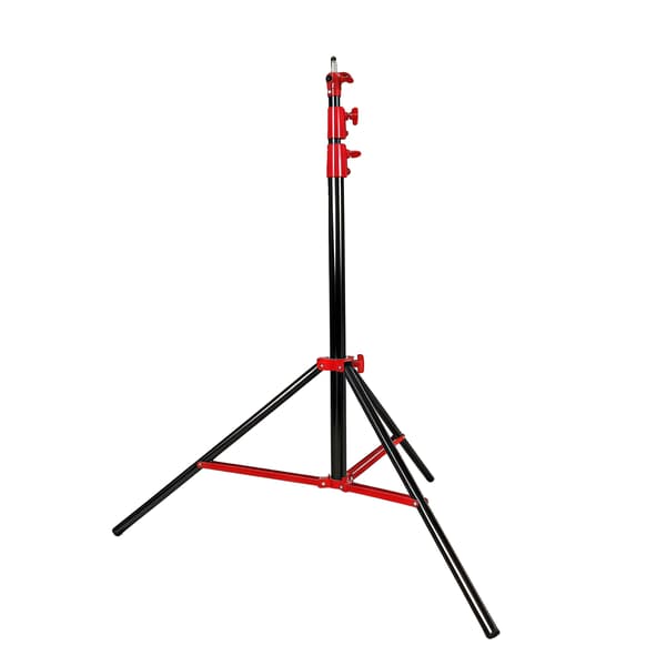 Lysstativ, Robust Metal Konstruktion, Justerbar Højde, 1stk 2.8M Rød