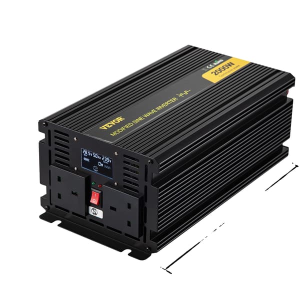 Modifierad sinusvågsomvandlare, LCD-skärm, LED-indikatorer, 2000W DC24V AC240V